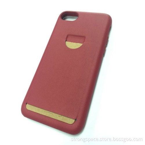 2016 new leather hard shell for iPhone 7 with credit card slot
